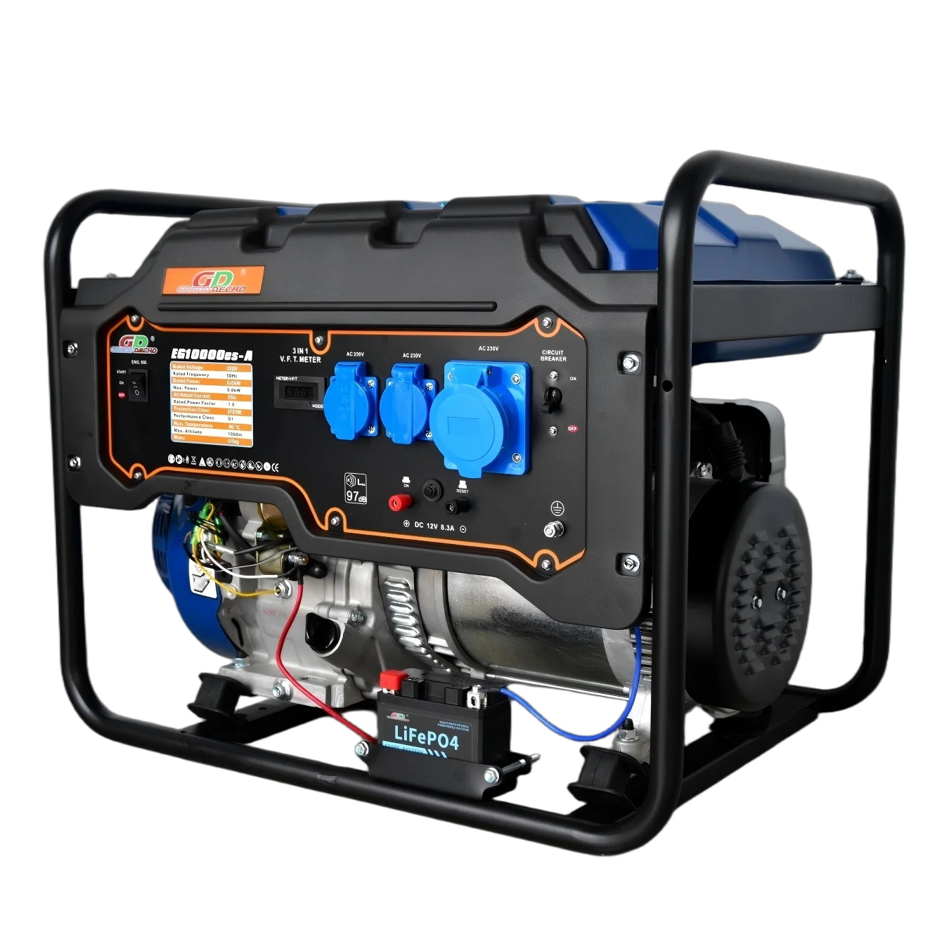 

EG10000es-A Portable Small Generator for Home Use, Quiet Electric Start Backup Power Generator