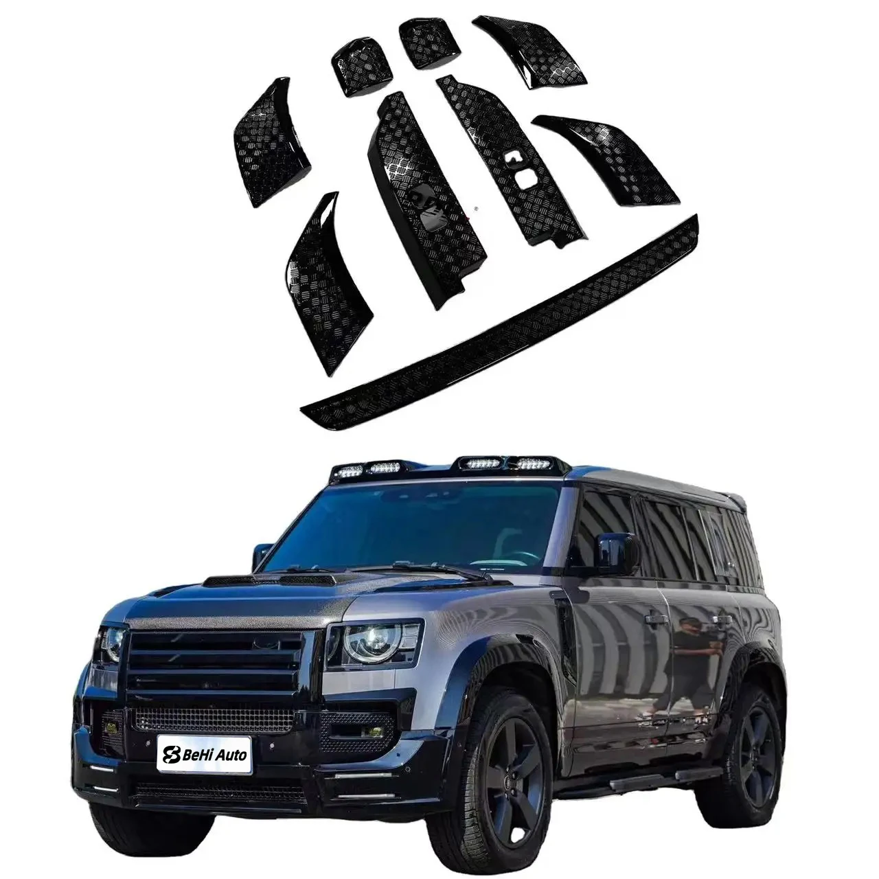 Offroad Car Accessories Body Protection Collision Avoidance Kits Anti-scratch Trim Kits Gloss Black For New Defender L663