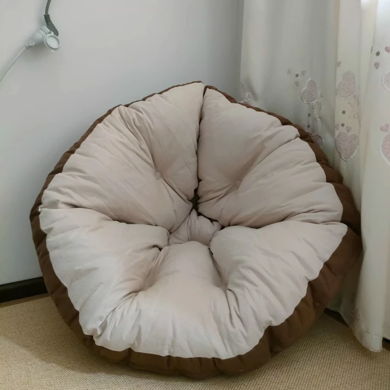

Floor Cushion with Backrest Thick Tatami Mat Seat Soft Lounger Pillow for Reading Meditation Living Room Decor Sofa Chair