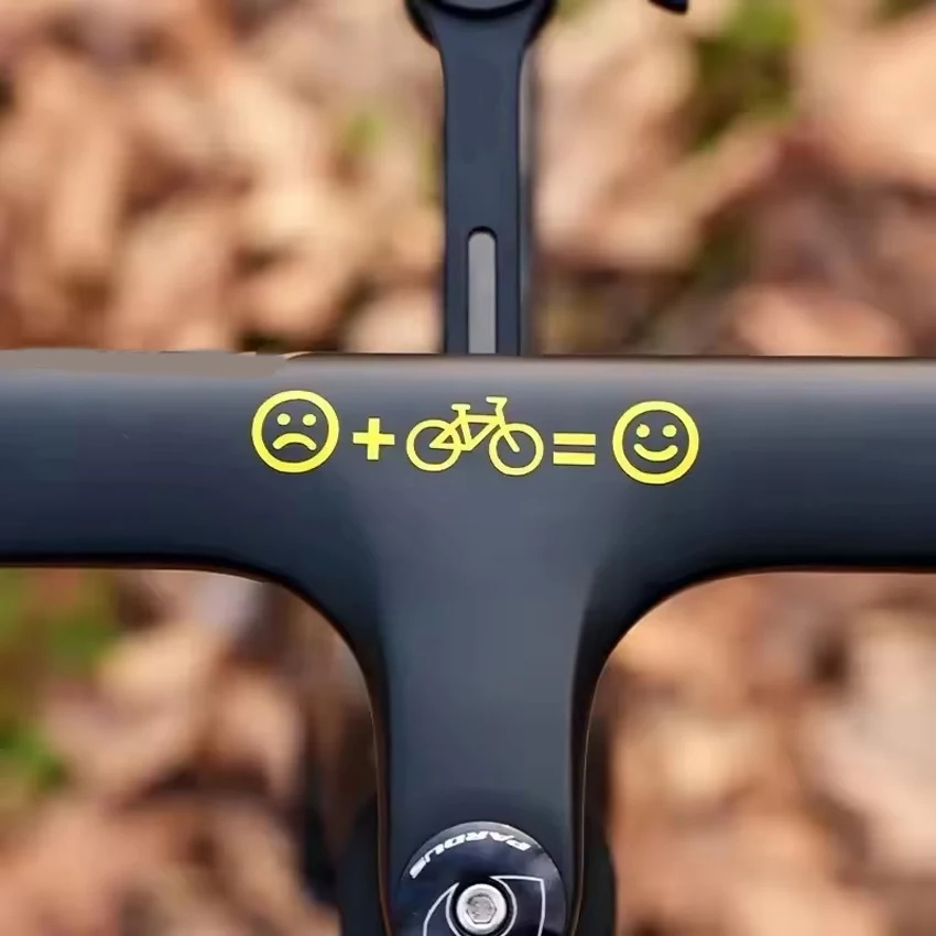 3PCS Bike Stickers Personalized MTB Road Bicycle Frame Sticker Decorative emoticon Decals bike accessories Balance Kids decal