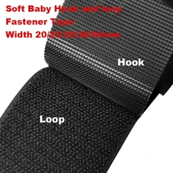 Width 20/25/30/38/50mm Soft Baby Hook and loop Fastener Tape Safe Baby DIY Supplies Magic Tape For Sewing-on Accessories 5M