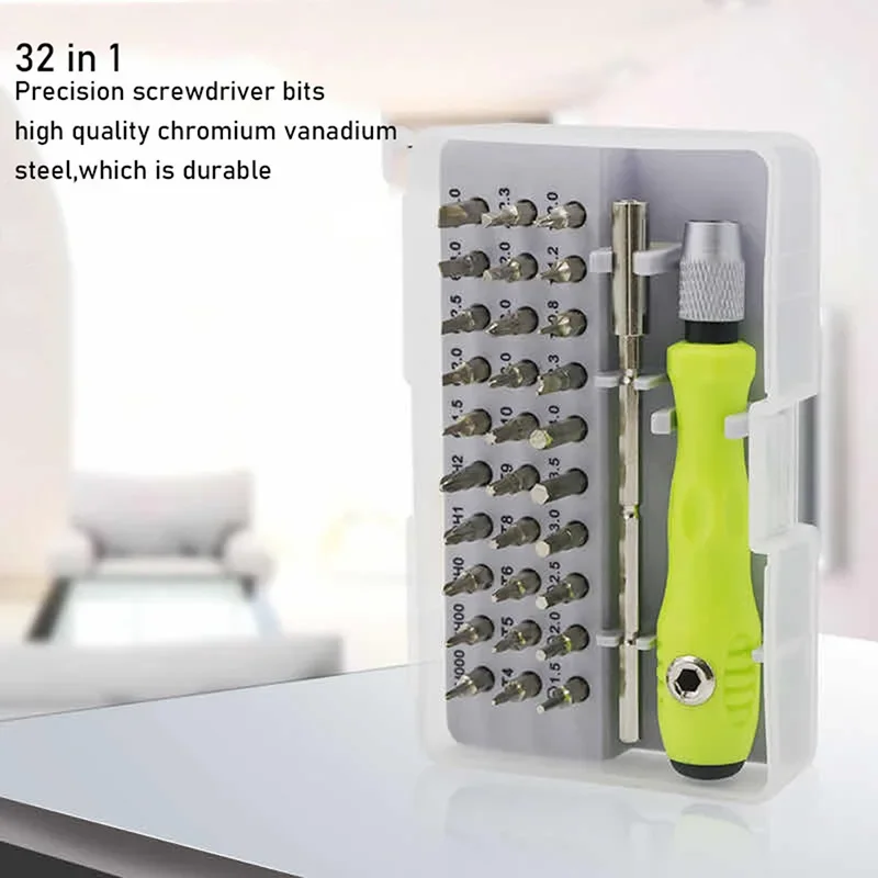 32 in 1 Multifunction Screwdriver Set Mini Precision Screwdriver Magnetic Screw Driver Bit Portable Electronic Repair Tool Kit