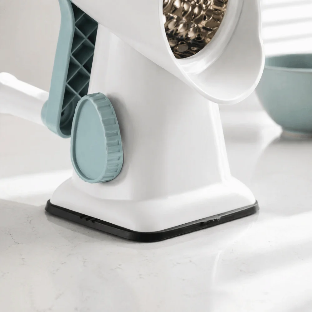 Versatile 3 in 1 Rotary Cheese Grater 3 Sharp Drums Julienne Peanut Nuts Grinder Clear Kitchen Mandoline Slicer Garlic Potato