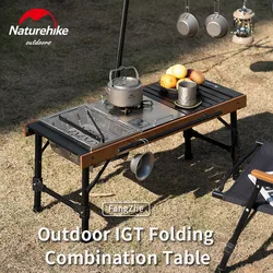 Naturehike Outdoor Portable 3.6kg Igt składany stół Camping piknik Bbq stół ze stopu aluminium w połączeniu stół do gotowania 30kg łożyska