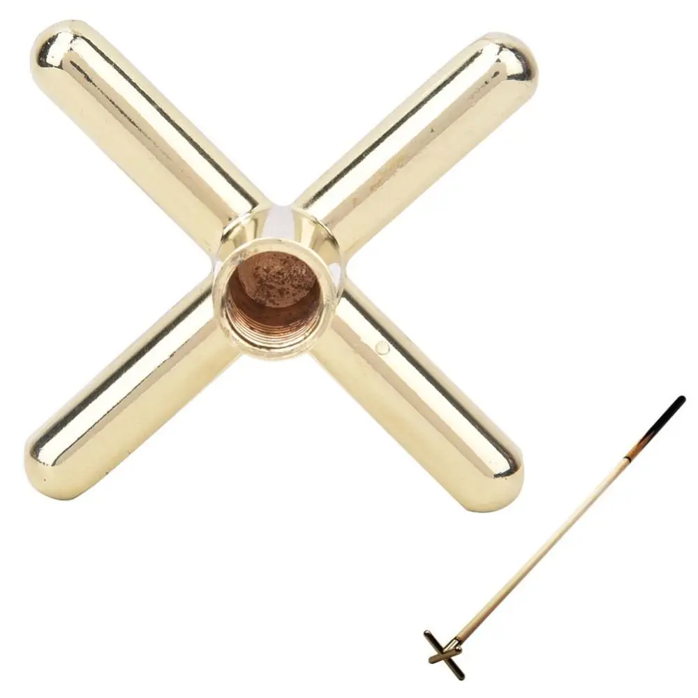 Metal Construction Billiards Bridge Head Screw-On Type Brass Coated Snooker Cue Rest Short Bridge High Bridge Pool Cue Bridge