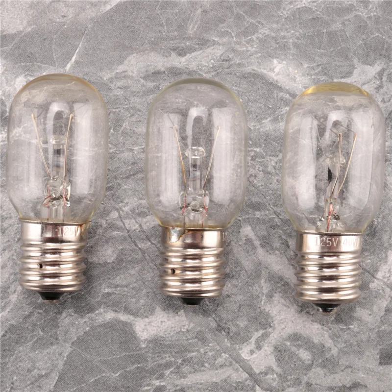 

A24P Microwave Light Bulb 40W E17 125V Replacement Part - Exact Fit For Whirlpool Microwaves And The Lava Lamps - Pack Of 3