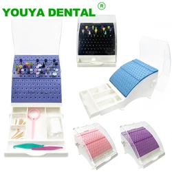 142 Holes Dental Bur Holder With Dust Cover And Pull-Out Drawer Bur Drill Stand Block Sterilizer Case Disinfection Box Dentistry