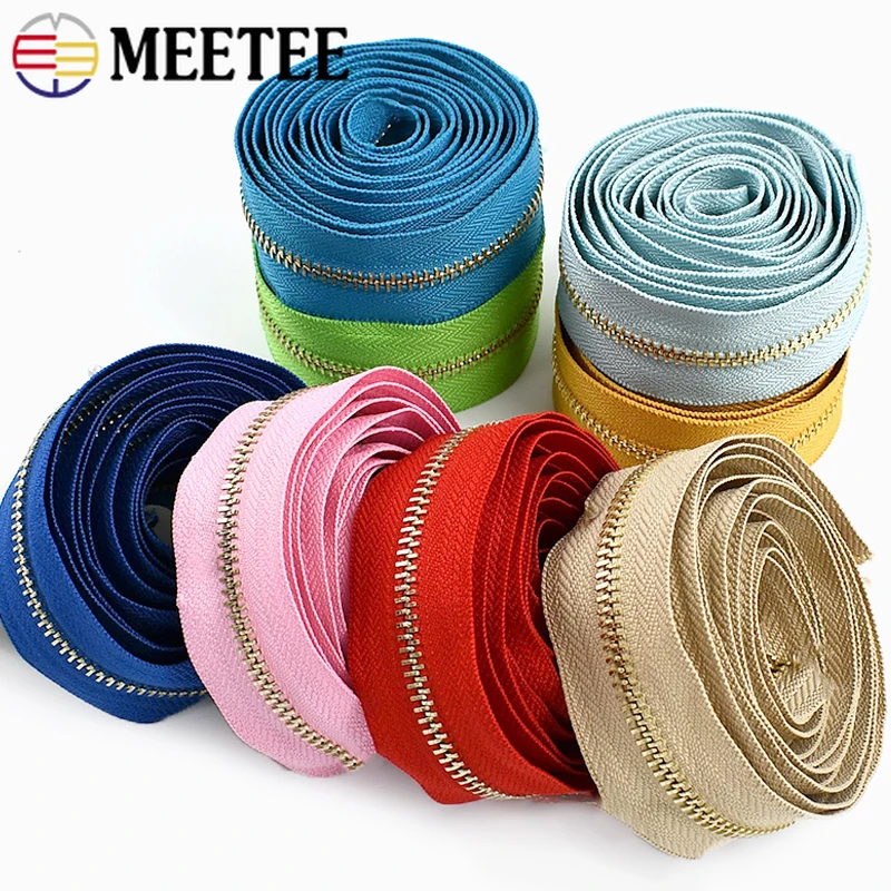 1-5 ياردة 5 #   الخياطة المعدنية السوستة أشرطة أكياس الملابس سستة بواسطة ساحة الملابس سترة سستة إصلاح أطقم DIY بها بنفسك الحرف الملحقات