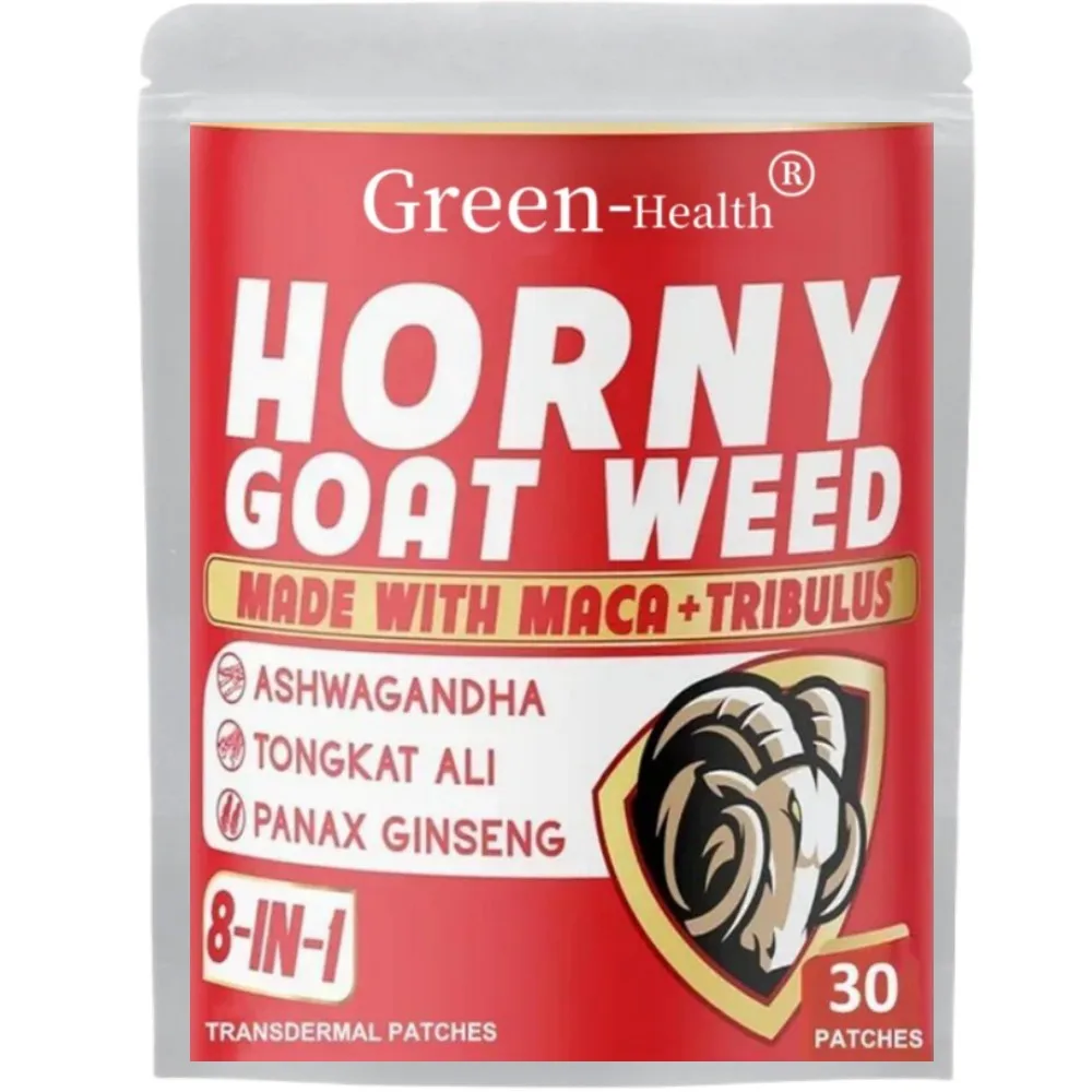 Horny Goat Weed Transdermal Patches,with Maca, Tribulus, Ginseng - Performance and Energy Support 30 Patches