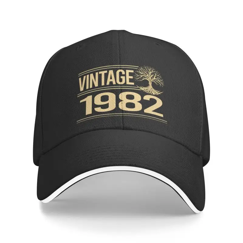 Fashion Retro Made In 1982 Tree Of Life Baseball Cap Men Women Adjustable 40th Birthday Years Old Dad Hat Outdoor