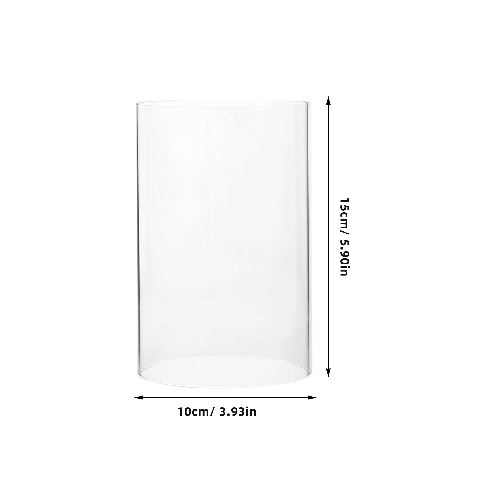 غطاء مدخنة إعصار من الزجاج الشفاف مقاس 6 × 4 بوصة غطاء شفاف بدون قاع لحماية اللهب وديكور المنزل وإضاءة الحدث #3