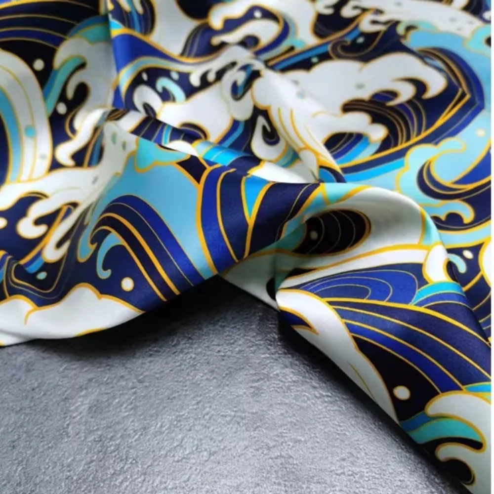 

Шелковая эластичная атласная ткань шелковицы, брендовая модная дизайнерская рубашка Cheongsam, одежда Tide County для шитья, материал за двором