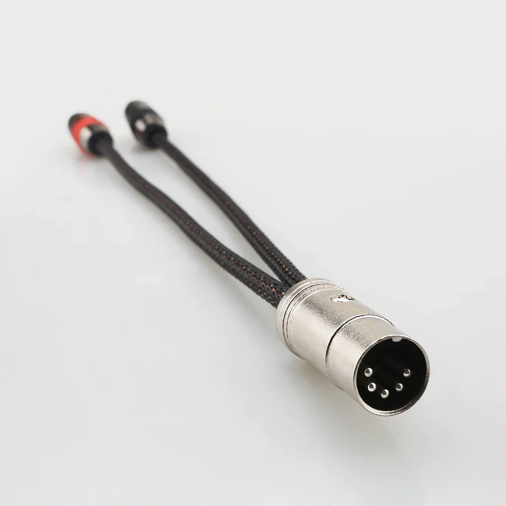 HiFi 5 PIN DIN ذكر إلى 2 RCA أنثى محول كابل محول لفرقة الإلكترونية