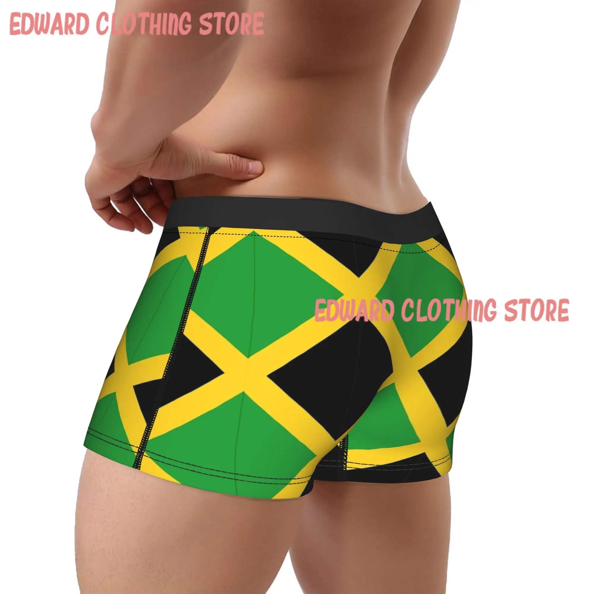 Flag of Jamaica Underwear  Males Panties Printing Sexy Soft Boxer Shorts Quality Shorts Briefs Plus Size 2XL
