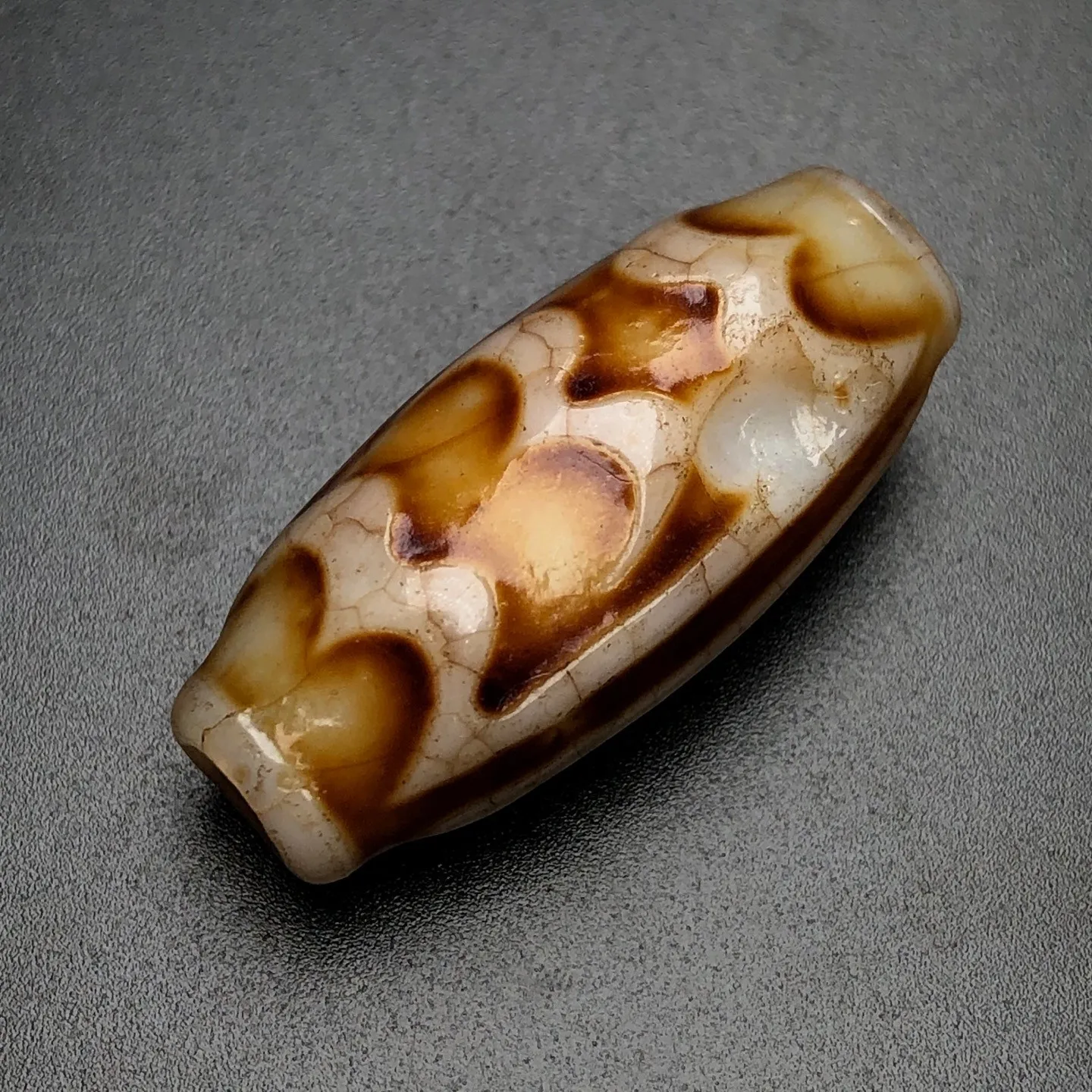 Rare Tibetan Buddhism Agate Garuda Bird Dzi Bead Amulet Necklace Pendant Z3199
