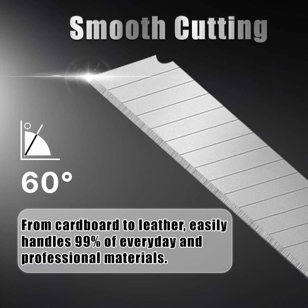 10Pcs  Utility Knife Stainless Steel Paper Cut Box Cutter Tools Kit Non-Slip Blades Unboxing Knife Handicraft Carving Tools