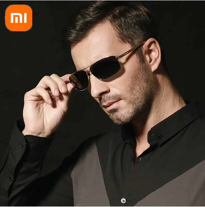 

New xiaomi mijia Men's Polarized Sunglasses Anti-UV400 Aluminum-magnesium Frame Gray Lens Driving Travel outdoor Sunglasses 2458