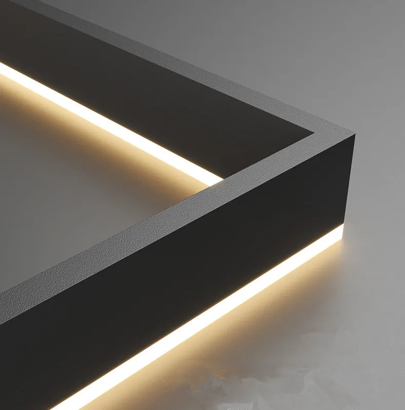 북유럽 스퀘어 LED 천장 샹들리에, 다이닝 룸, 거실, 센터 테이블, 침실 펜던트 조명, 미니멀리스트 장식 고정장치 