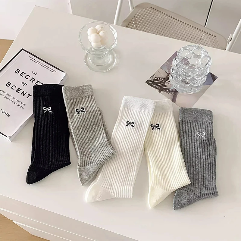 1Pair Women Thin Hollow Out Long Loose Socks Sweet Girls Japanese Solid Color Breathable Cotton Spring Summer Stocking