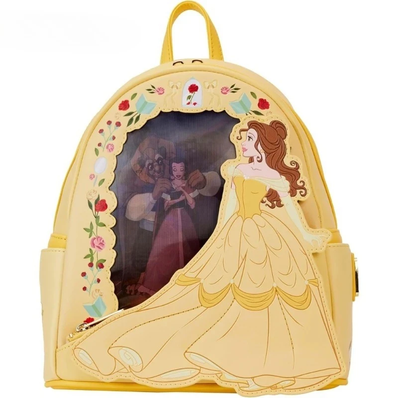 Mini Mochila Lenticular Loungefly DSN de La Bella y la Bestia, Regalo de Navidad para Niñas