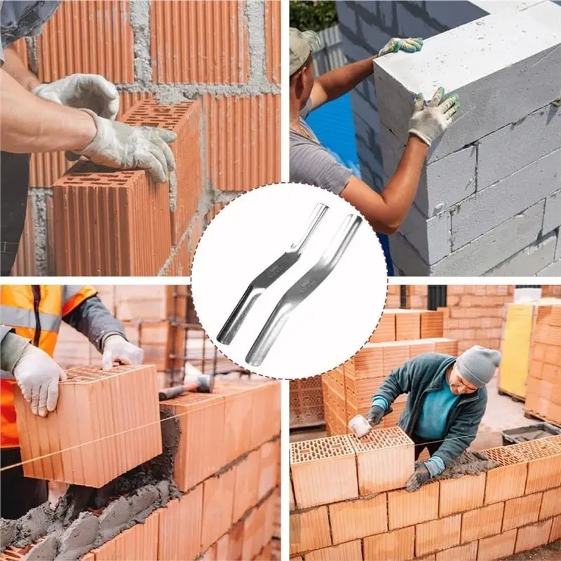 L60A Brick Jointer Tools For Masonry, 2 Pcs Double Ended For Masonry, Bricks Jointer(1/2