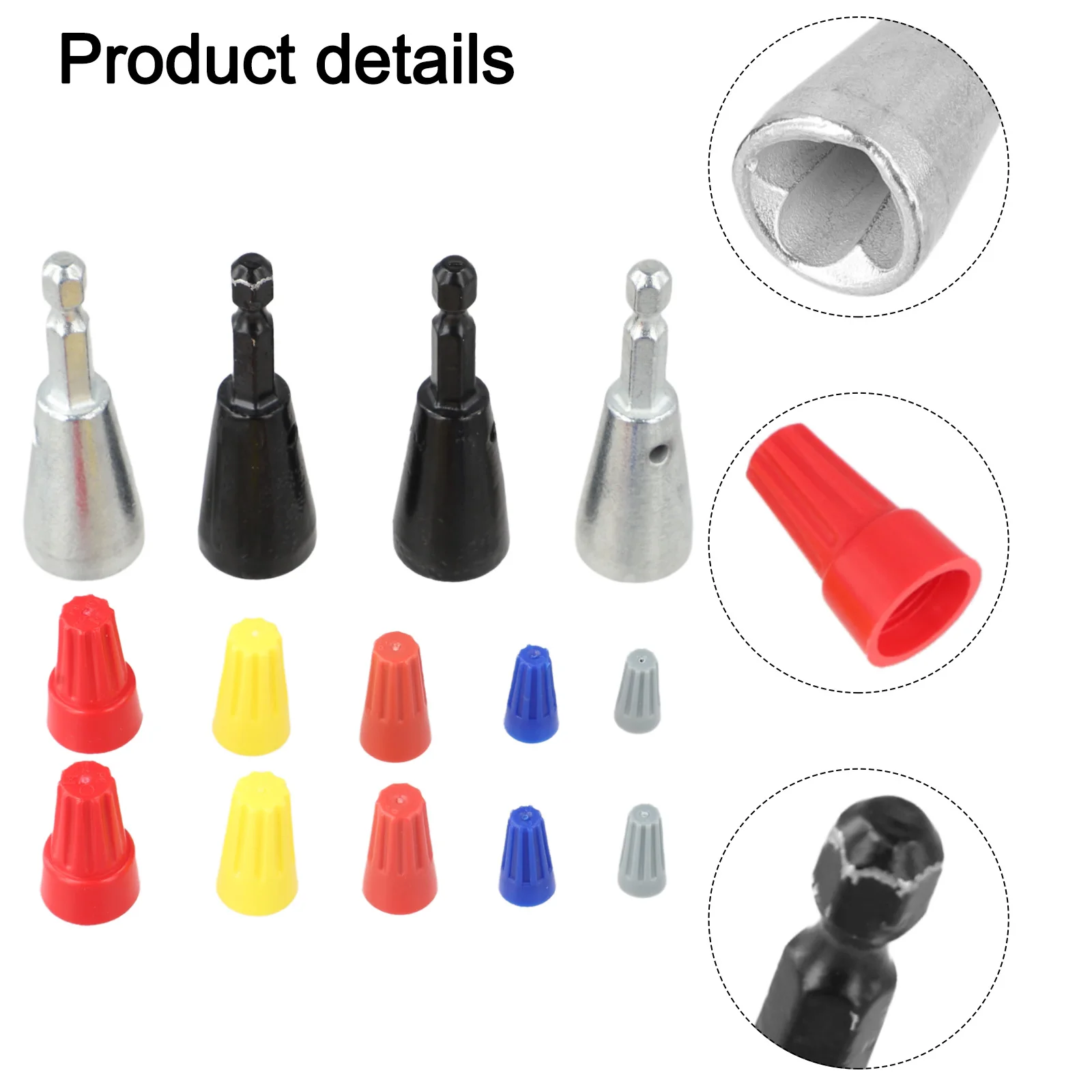 4pcs Electrician Wire Twisting Tools With Electrical Wire Cap Wire Merging Connector Quickly Wire Paralleler Wire Twisting Tool