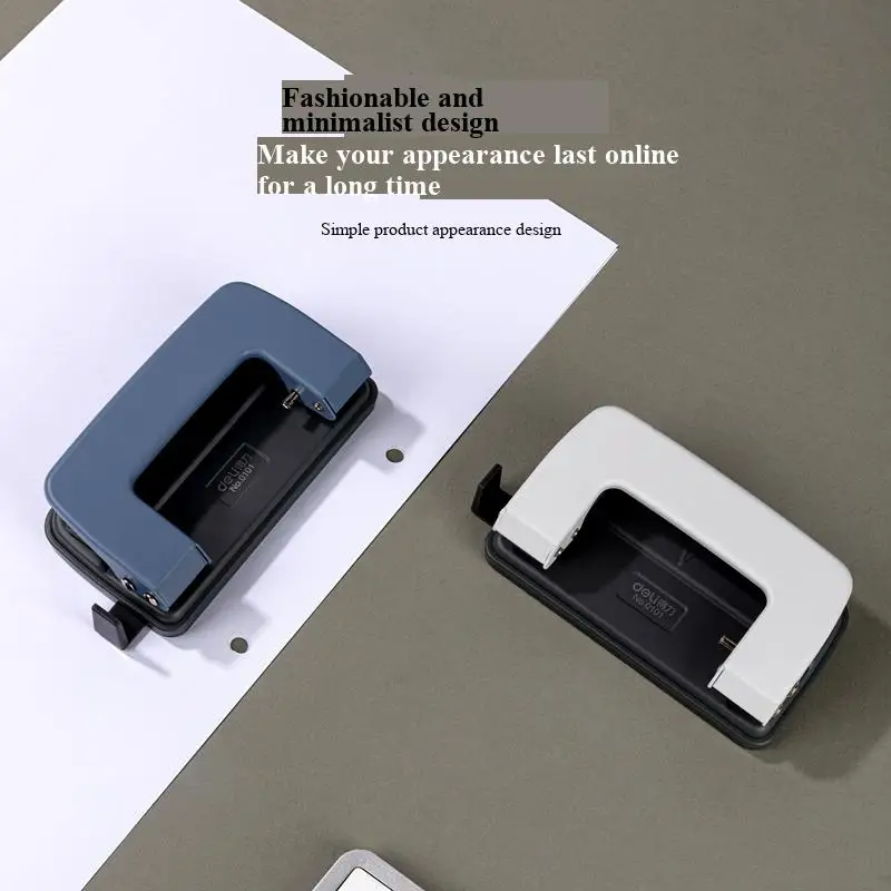 Deli 0101 Office Desk 6mm Hole Punch Binding Punch Two Holes 80mm Distance for 80g Papers 10 Sheets