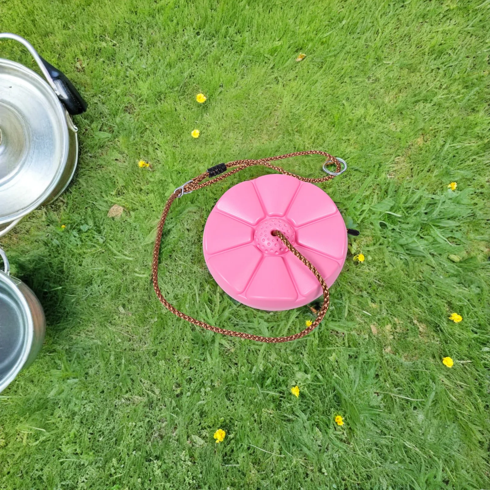 

Infant Swing Children's Disc Outdoor and Indoor Toddler Round Pink Plastic Seat