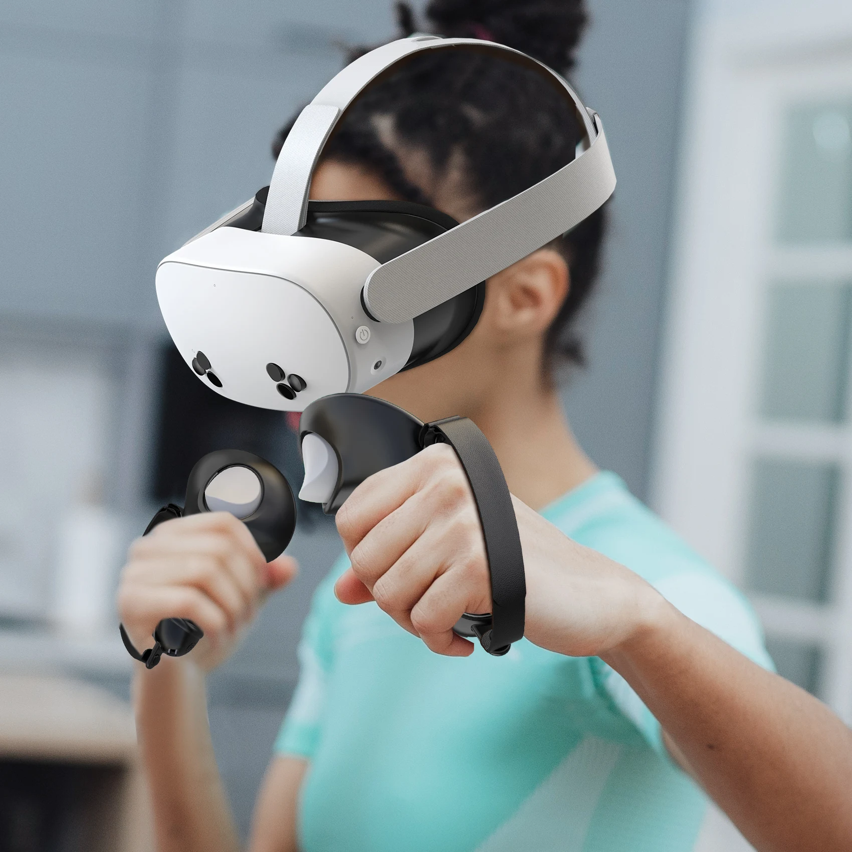 مقبض الغطاء الواقي ل ميتا كويست 3/3S اللمس تحكم غطاء سيليكون مقبض قبضة ل كويست 3/3S VR الملحقات