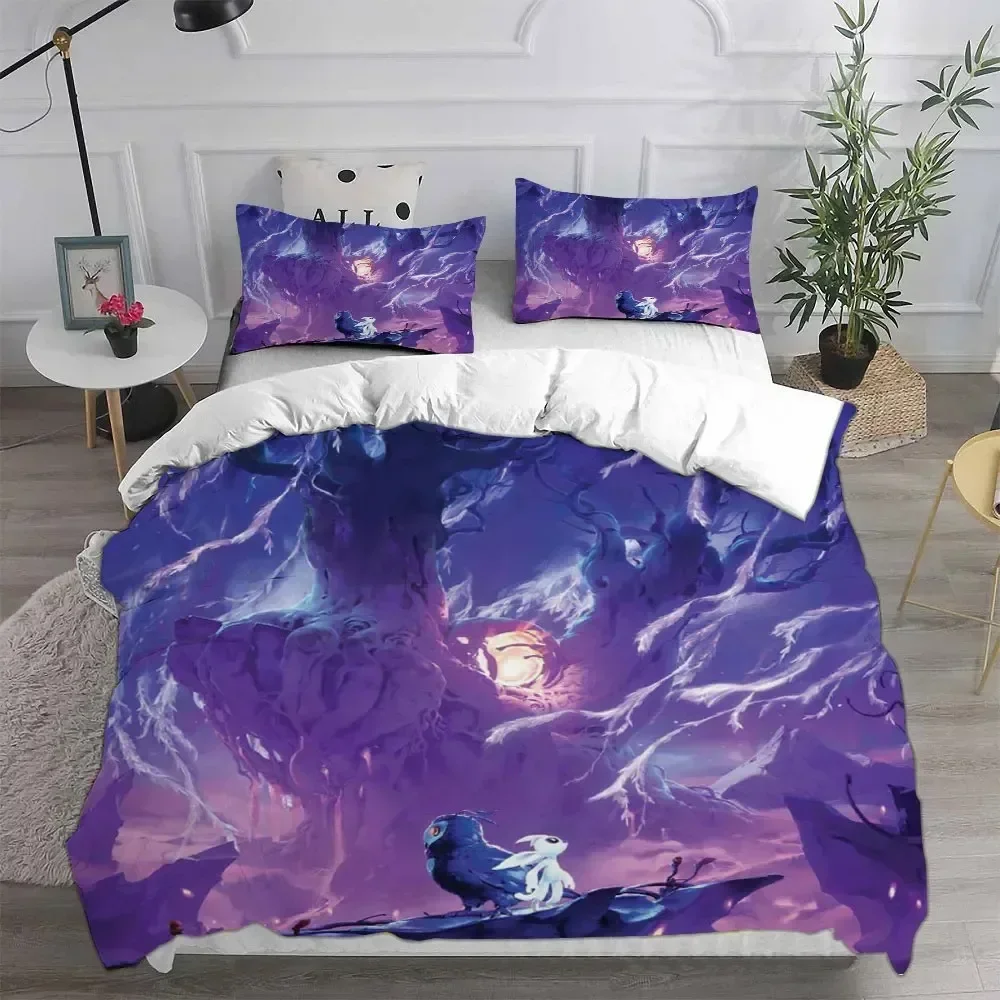 

3D Game Ori and the Blind Forest Bedding Sets Comforter Quilt Bed Cover Duvet Cover Pillow Case 2 3 Pieces Sets Kids Adult Size