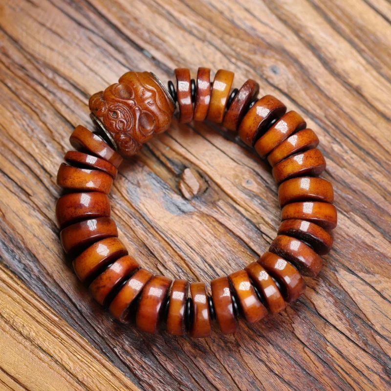 

Большой тибетский браслет из бисера Yak Abacus Hand Bone