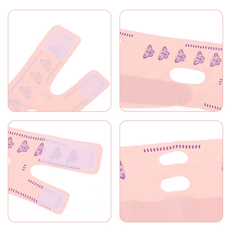 ผ้าคาดศีรษะแบบเต็มหน้าสีชมพูอ่อน พร้อมสายรัดปรับได้ ระบายอากาศได้ดี ช่วยยกกระชับใบหน้าและรองรับ สำหรับใช้ในชีวิตประจำวันและนอนหลับ