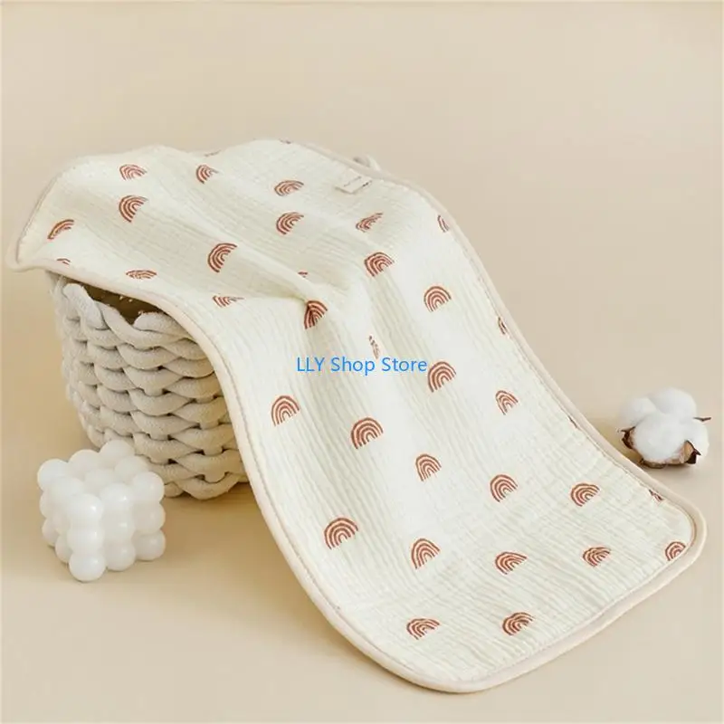 

T8UD Baby Towel Teething Bibs Burp Cloth for Toddlers 6-Layer Handkerchief Sweat Absorb Towel Newborn Face Towel Flat Pillow