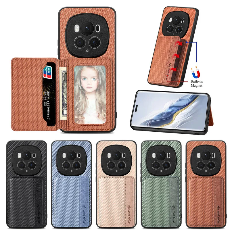 Etui portfelowe z motywem Honor Magic8 7 6 Lite 5G RFID, wykonane ze skóry, do telefonu Huawei Honor Magic 8 Pro, luksusowe etui Honor Magic 6 7 Pro, tylna obudowa. — zdjęcie produktu 6