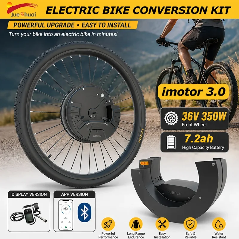 electric bicycle front wheel conversion kit with battery DIY 26 Inch 1500w Fat Tire Ebike Pedal Assist Rated Voltage Front Drive 250W E-Bike Conversion