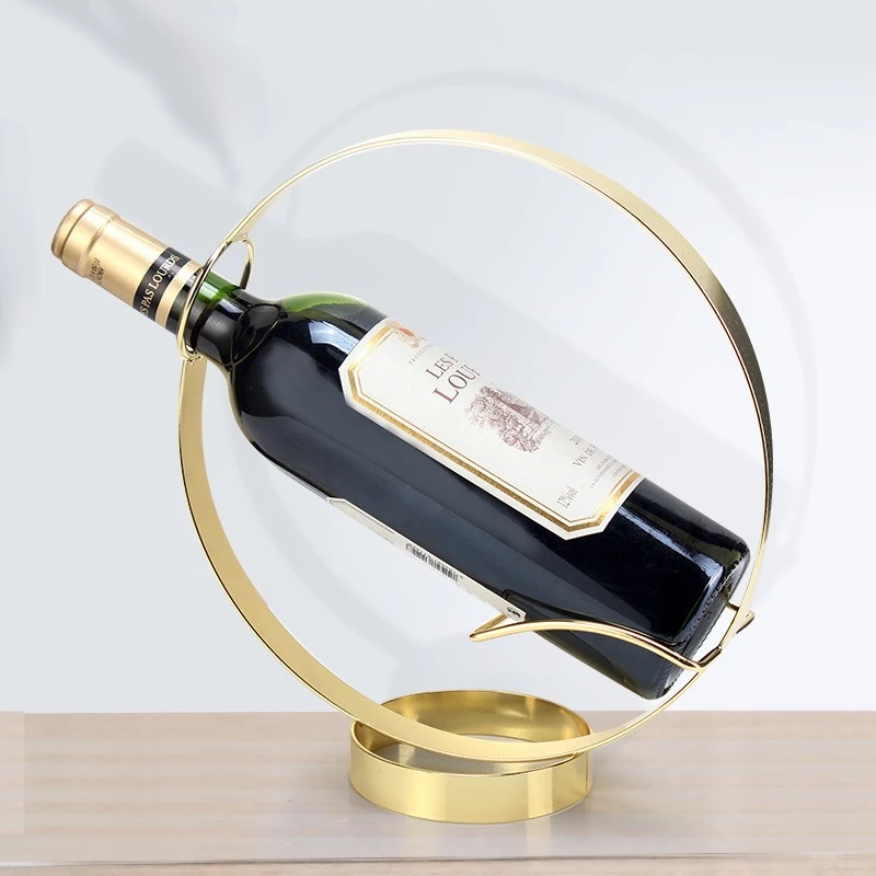 Creative European Style Wine Rack Modern Minimalist Wine Bottle Holder Countertop Display Stand Home Bar Cabinet Decor Ornament