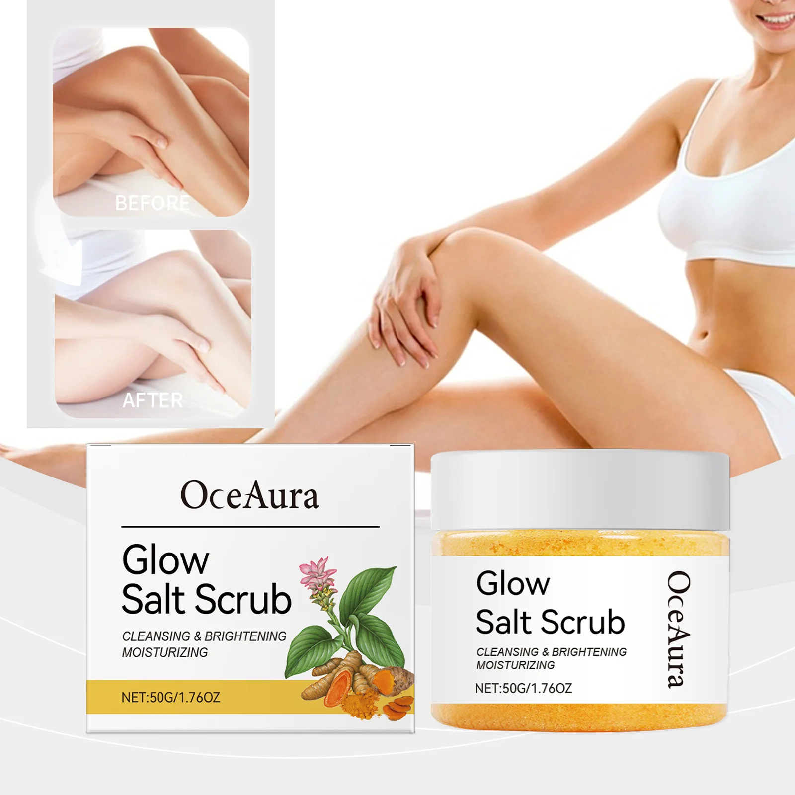 Glow Salt Scrub – Peeling- und aufhellendes Körperpeeling – 50 g/1,76 oz