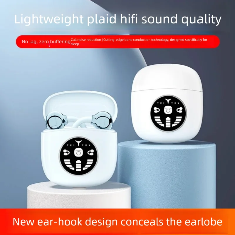 

Open Style Ear Clip Earphone Power Reminder Comfortable Wear Listen Music Play Game Headphone Wide Compatible