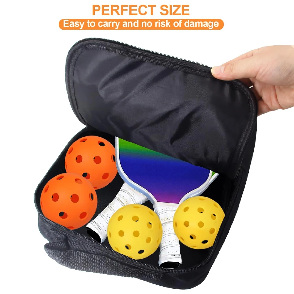 1Pcs Pickleball Paddle Cover Bag with Pocket, with Extra Storage Space Pocket for Accessories, Fits Store 2 Paddle and 4 Balls
