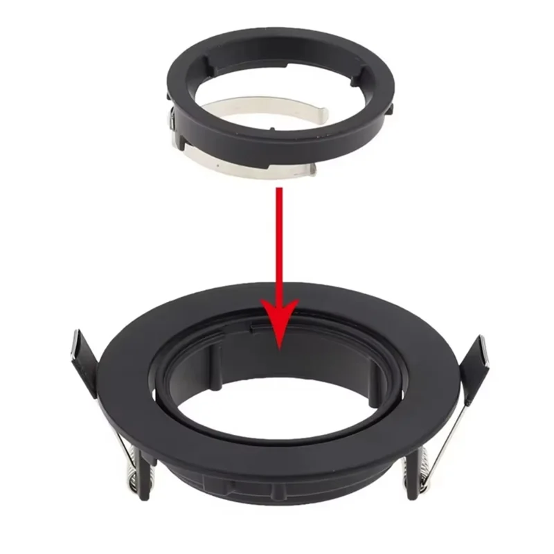 

A84X-встраиваемый потолочный светильник, алюминиевая накладка на светильник вниз, кольцевая накладка для светильников, домашний офисный декор, светодиодный прожектор, чашка лампы