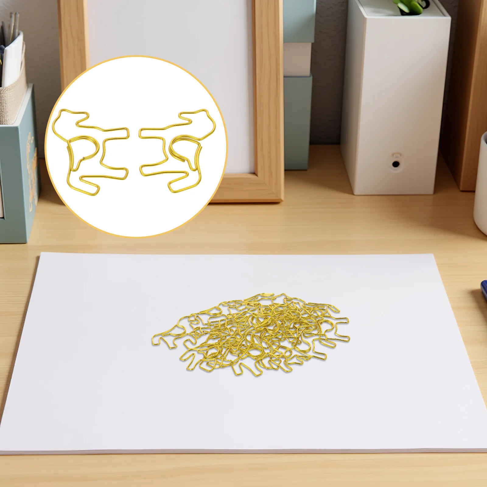 

30 шт. маленьких золотистых скрепок в форме лошадки, металлические, милые, в виде животных, для открыток, дневников, стильные скрепки для документов