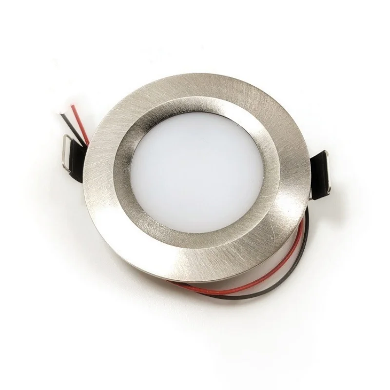 DC12V 3W LED cabinet lamp 57-60mm hole position, embedded drilling, aluminum material, suitable for wardrobe display cabinets