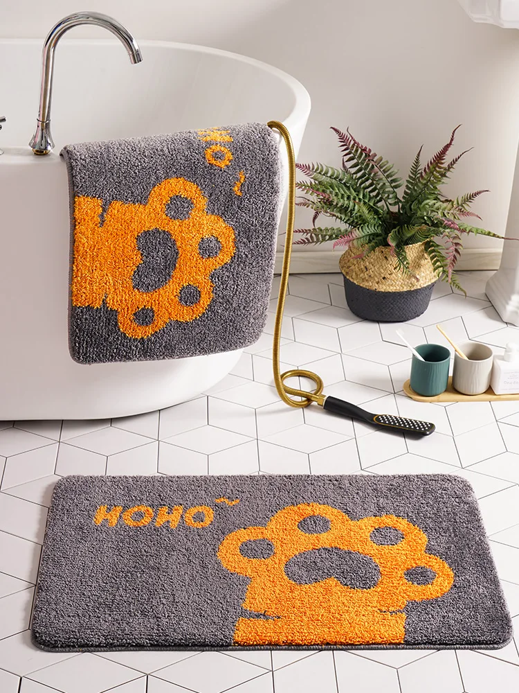 

Водопоглощающий мультяшный милый дверной коврик для спальни, вход в виде батома, противоскользящий напольный ковер, ковер для домашнего использования, прочный hine Waable