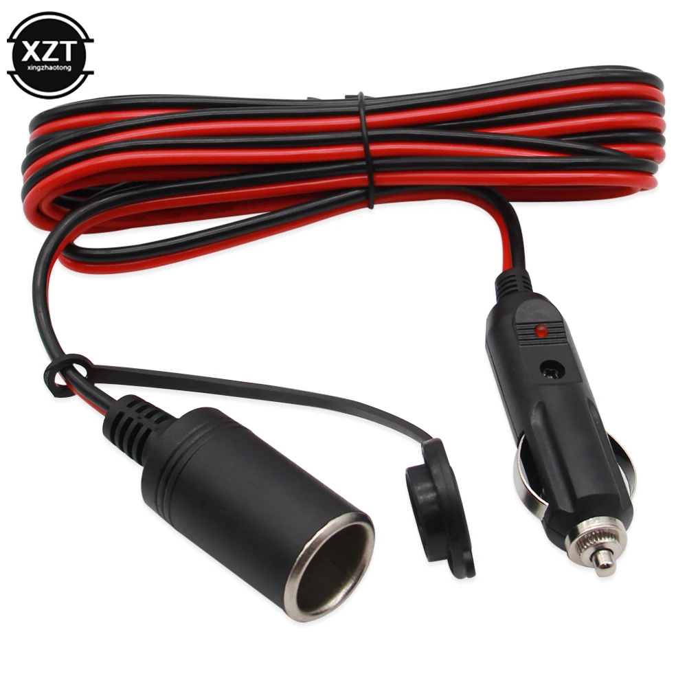 3M 12V/24V Car Cigarette Lighter Extension Cable 15A Large Current Car Charging Female Socket Wire Power Cord Car Accessories