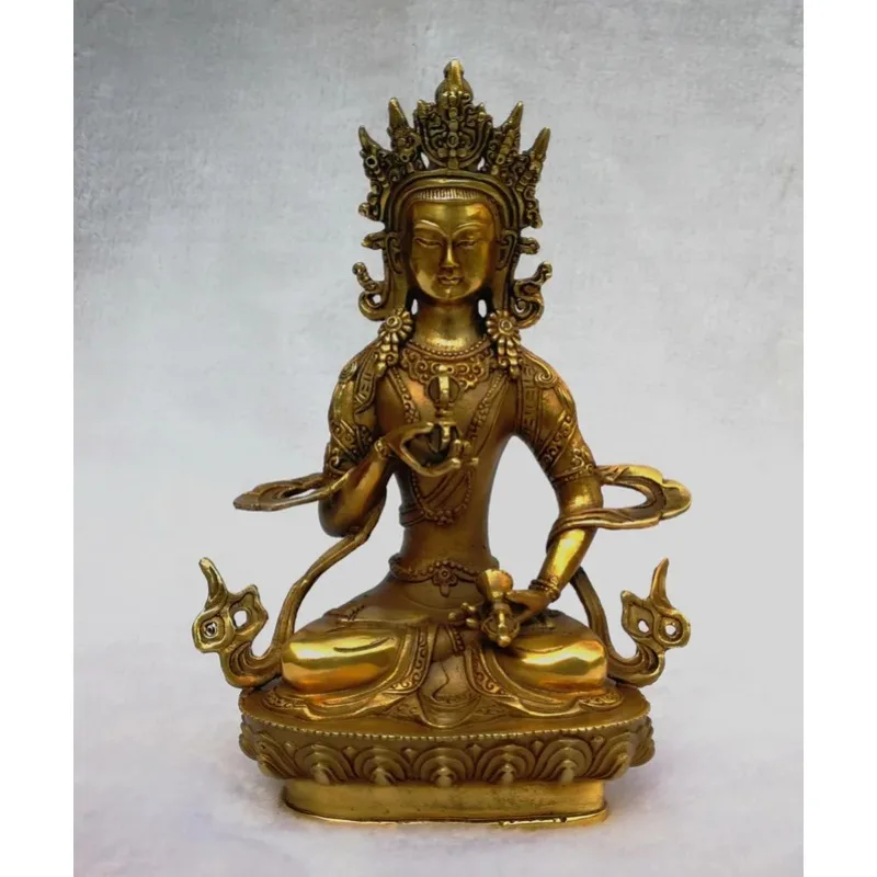 Vajrasattva Buddha Bronze Temple God Antique Bodhisattva Amitayus blessed Statue