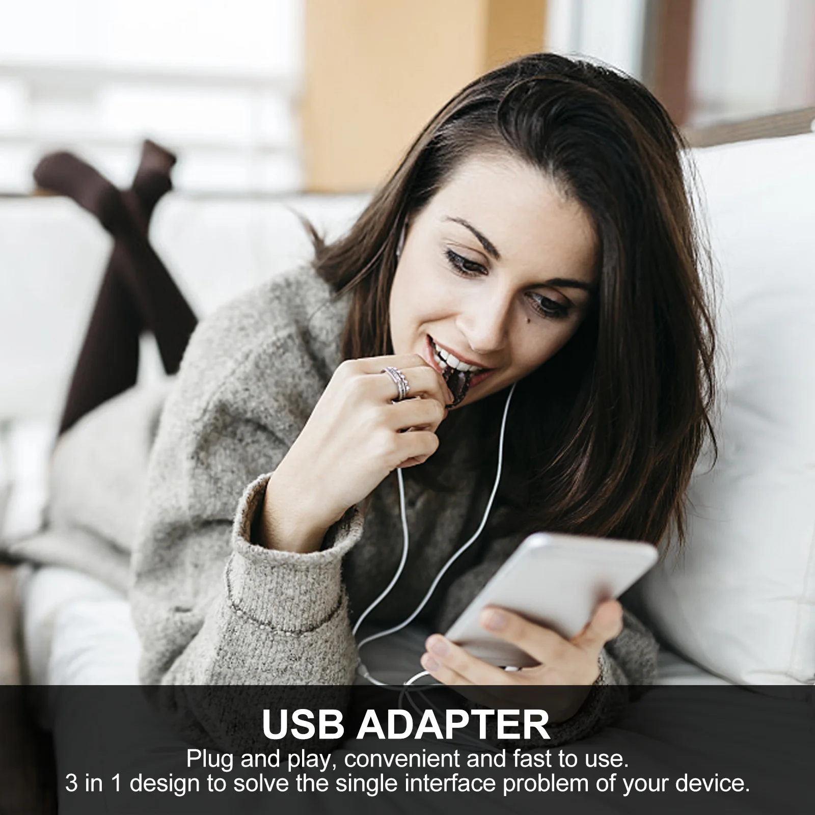 محول سماعة رأس من النوع C إلى 3.5 مم، محول متعدد لأجهزة الكمبيوتر المحمولة، مقبس صوت خارجي مدمج، محول USB