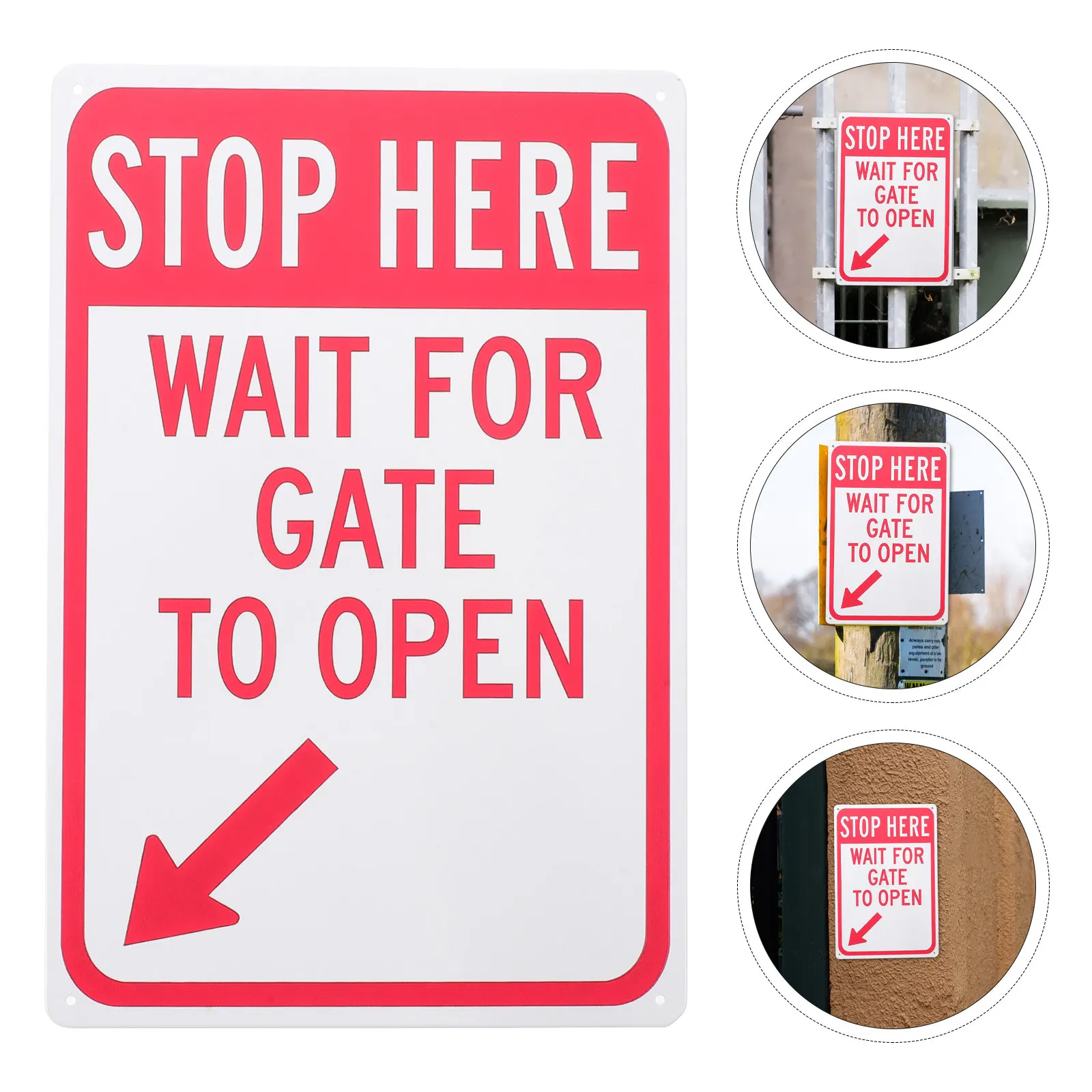 kit-3-pecas-placa-de-sinalizacao-metalica-vintage-'parada-aqui'-com-cantos-arredondados-placa-de-aviso-de-seguranca-para-portoes-de-ferro-edificios-comerciais-e-garagens