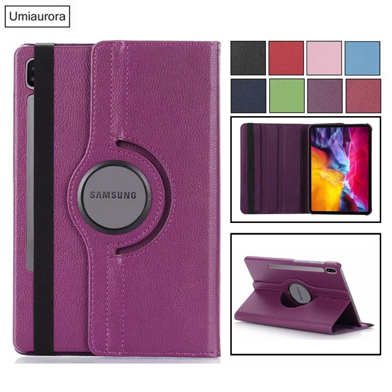 For Samsung Galaxy Tab S6 S7 Plus FE SM-T860 T870 SM-T970 T730 S8 S9 Ultra SM-X900 SM-X910 Tablet Case 360 Rotating Stand Cover