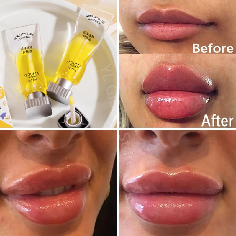 BOBO Lip Oil Plumper Extreme Volume Gloss Serum Anti-Drying Moisturizing Fade Lip Lines Lipstick Sexy Lip Enhancer Cosmetics New