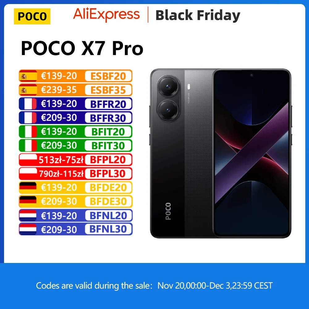 Poco X7 Pro 5g, Nfc, Dimensity 8400-Ultra, camra 50 Mp, cran Amoled Crystalres 1,5K et 120 Hz, chargeur non inclus